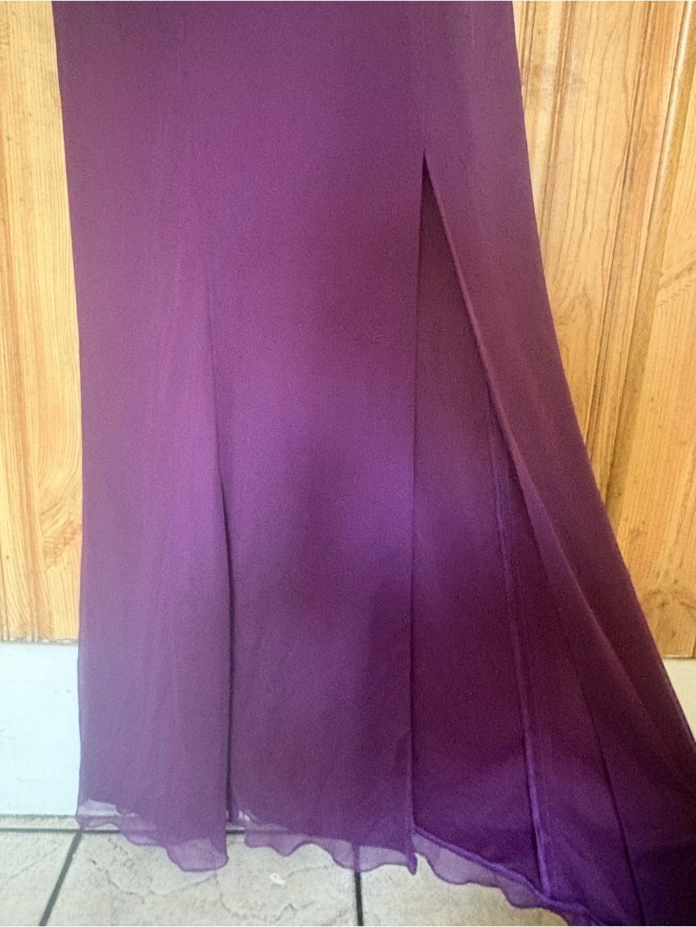 Azazie Elegant Purple Off Shoulder Evening Gown Maxi Formal Dress Wedding Guest” - Picture 4 of 14